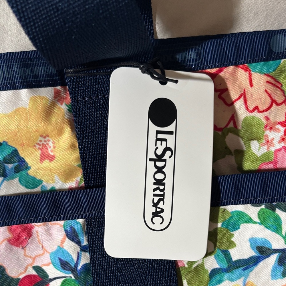 LeSportsac Navy and Floral Tote Bag - Picture 14 of 16